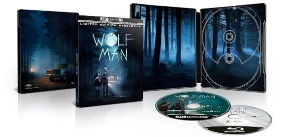 A fold out of the Wolf Man 4K set, featuring two discs