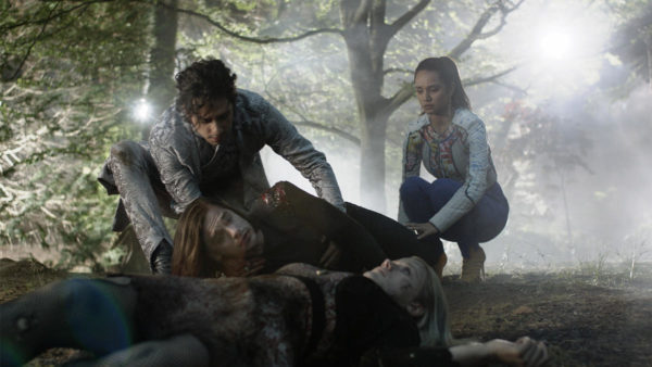 Still of Hale Appleman, Jason Ralph, Summer Bishil and Olivia Taylor Dudley in The Magicians season two, episode three