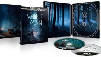 A fold out of the Wolf Man 4K set, featuring two discs